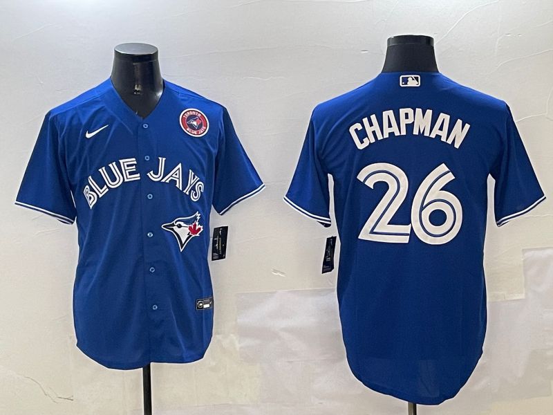 Men Toronto Blue Jays #26 Chapman Blue White Game 2025 Nike MLB Jersey style 4->toronto blue jays->MLB Jersey